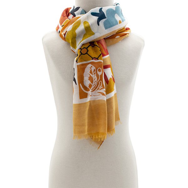 Cotton Scarf Pop AZULEJO
