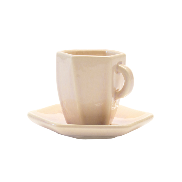Espresso Coffee Cup and Saucer GAUDI - Rosa Mascarpone