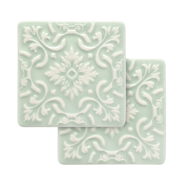 Coasters AZULEJO - Set of 6 - Nude Green