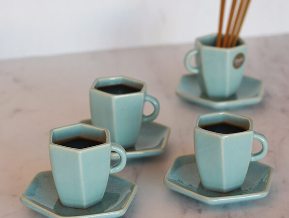 Espresso Coffee Cup and Saucer GAUDI - Set of 4