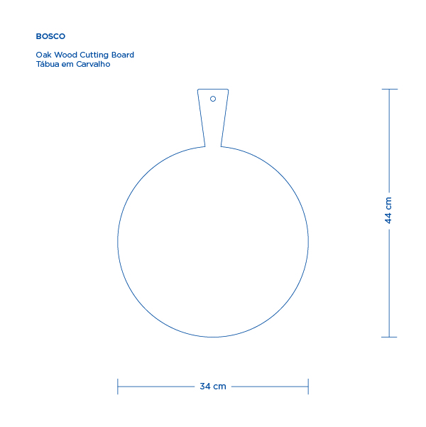 Oak Wood Ø34cm Cutting Board BOSCO 9 Oak wood ø34cm cutting board bosco - image 9