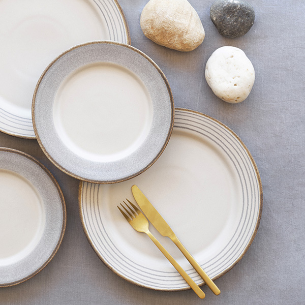 serviço de mesa cinzento 18 peças Comporta