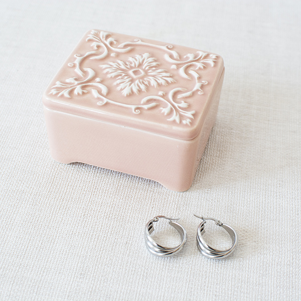 Ceramic Jewelry Box AZULEJO - Pink