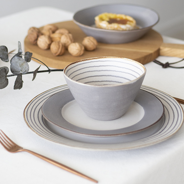 Dinnerware Set COMPORTA - 24 pieces - Cinza