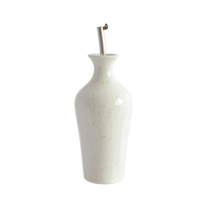 BREEZY Olive Oil Dispenser 400ml – Stylish Ceramic Olive Oil Dispenser - Cream