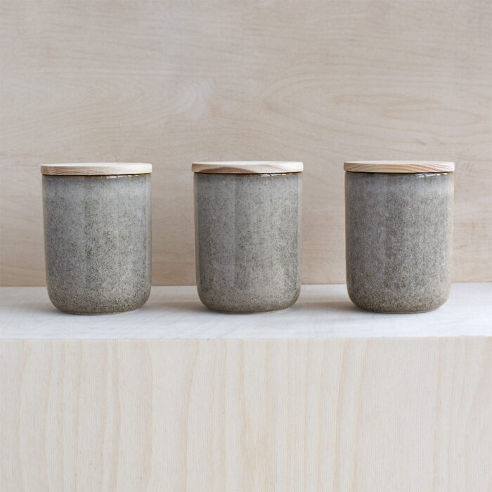 Kitchen Storage Jars GRANO 650ml - Set of 3 - Brown