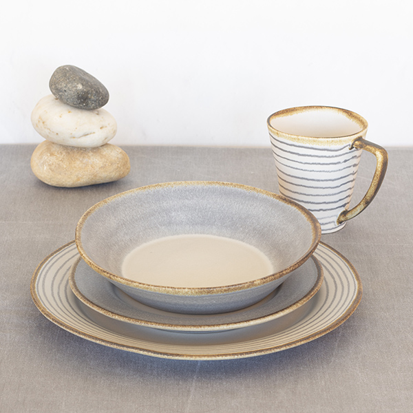 serviço de mesa azul 18 peças Comporta