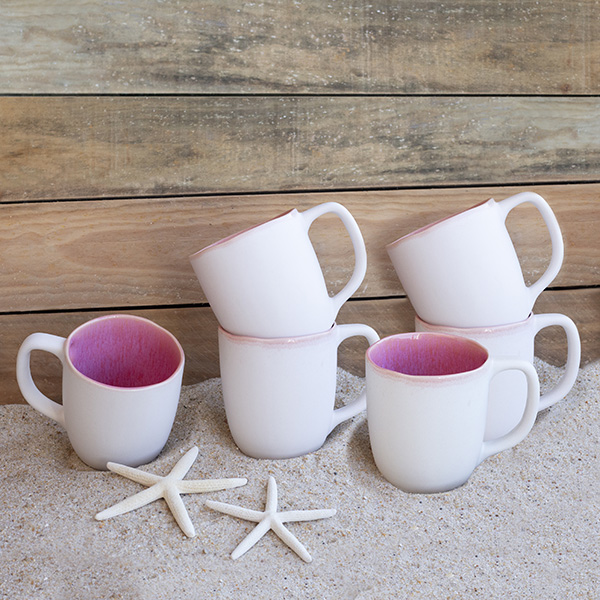 Coffee Mug MAR 500 ml - set of 6 - Pink
