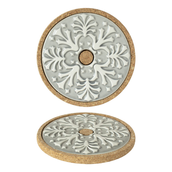 PILATOS Hotpot Stand 15cm – Elegant Ceramic Hotpot Stand - Cinza