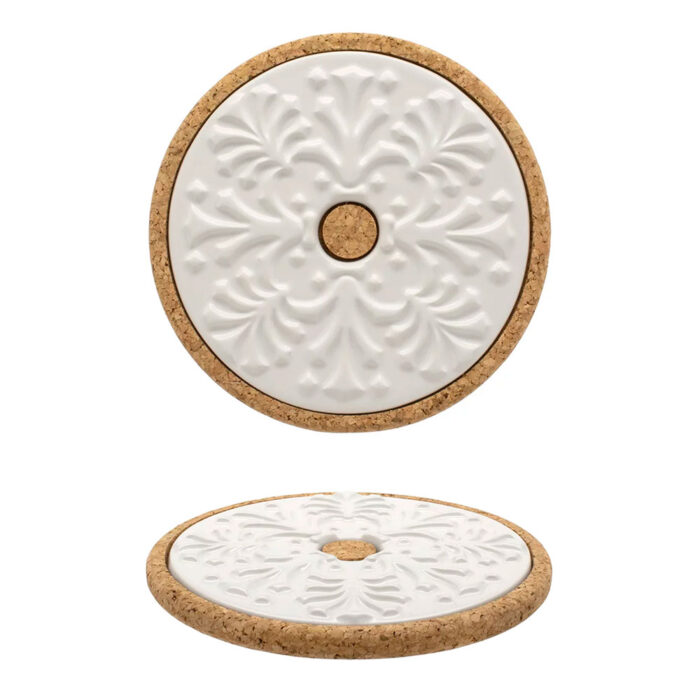 PILATOS Hotpot Stand 15cm – Elegant Ceramic Hotpot Stand - White