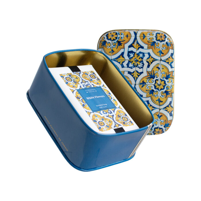 Soap in Tin White Flowers LOVIES