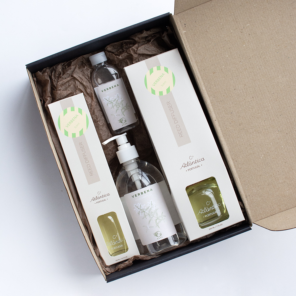 Pack Fresh - Lufterfrischer 200ml + Lufterfrischer 100ml & Alkohol-Gel 500ml + Alkohol-Gel 100ml - Verbena 2 Pack fresh - lufterfrischer 200ml + lufterfrischer 100ml & alkohol-gel 500ml + alkohol-gel 100ml - verbena – bild 2