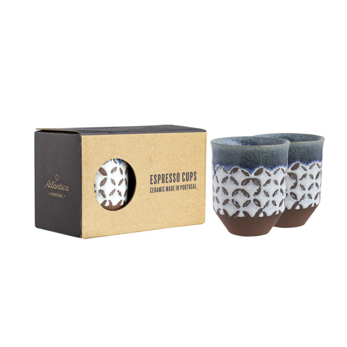 Espresso Coffee Cup AROMA - Set of 2 - Blue / White