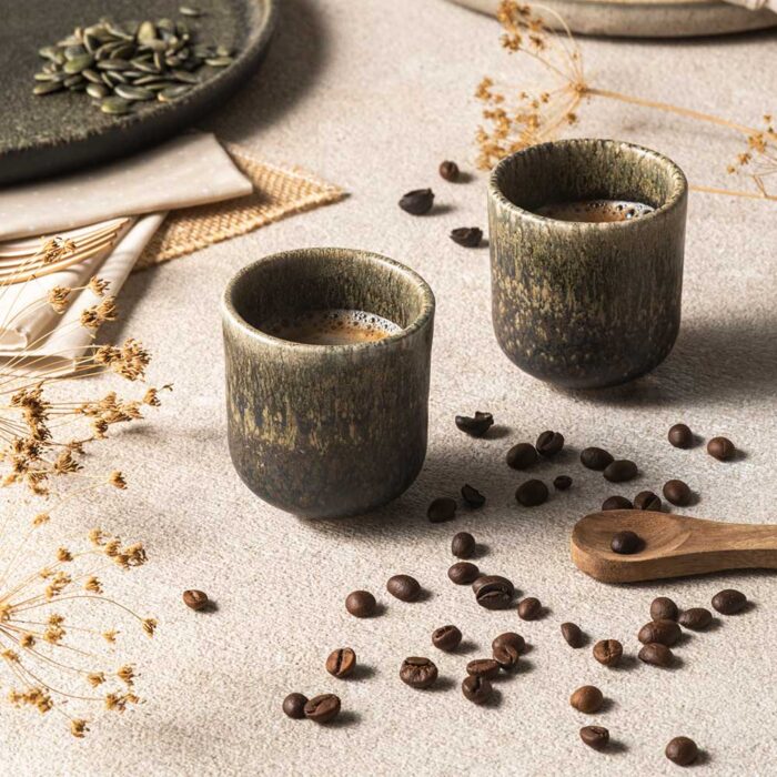 Alternative view of LAPA Espresso Cup 80ml Seaweed – Set of 2