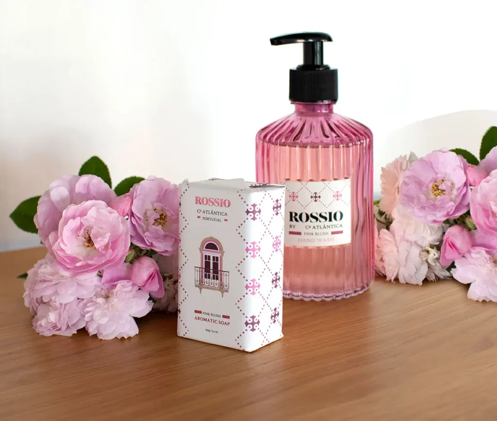 Gel mãos e corpo e sabonete rosa blush rossio