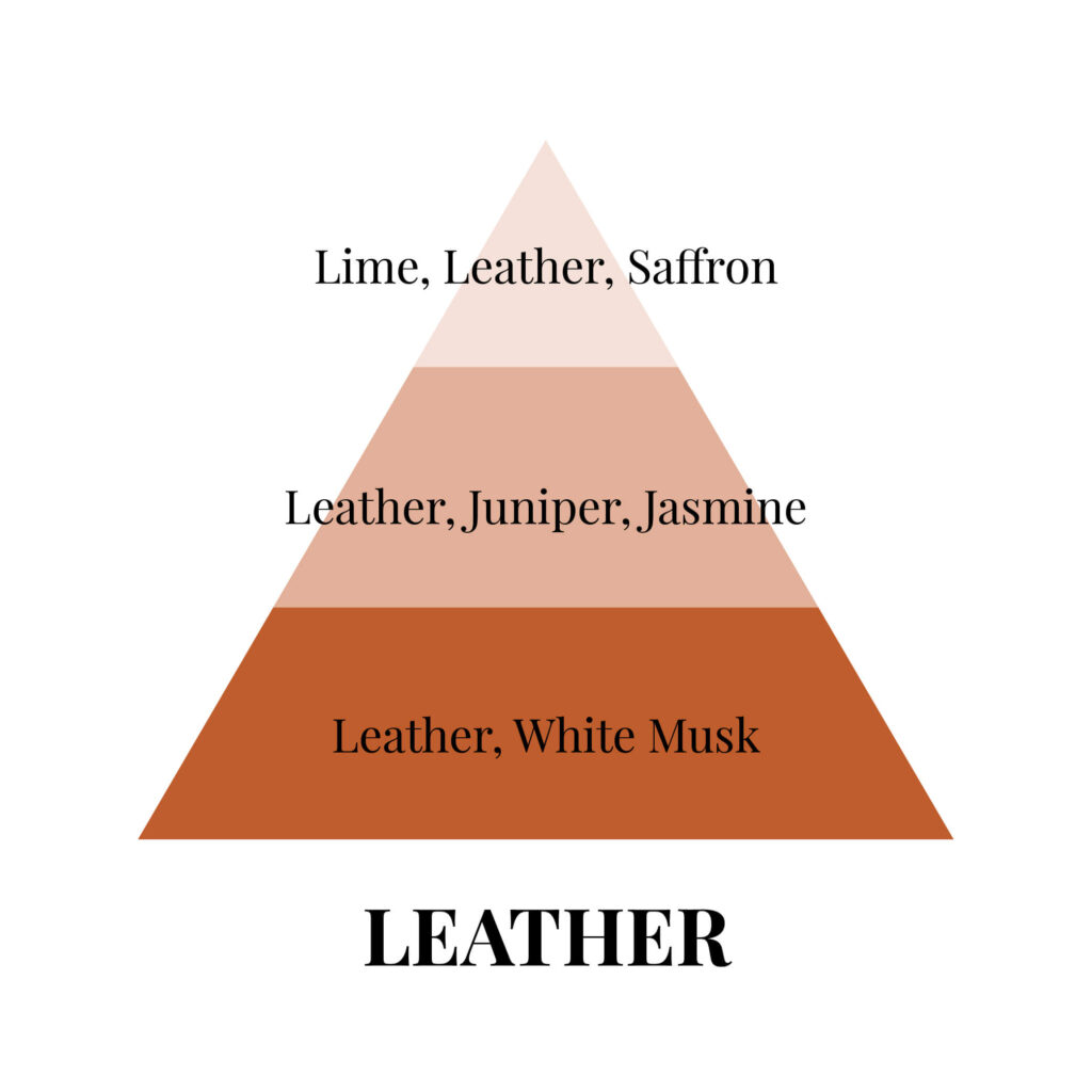 Piramides olfativas en leather