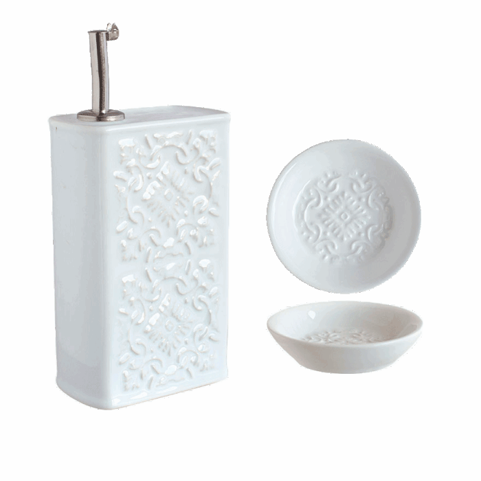 Galheteiro + 2 tigelas de azeite azulejo - image 4