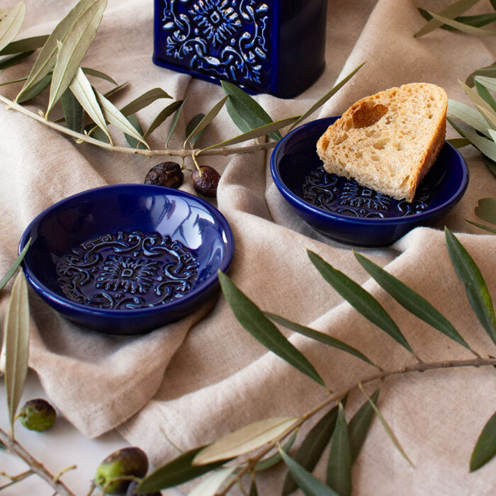 Pratos de Azeite AZULEJO - Conjunto de 2 24 Pratinhos azulejo azul