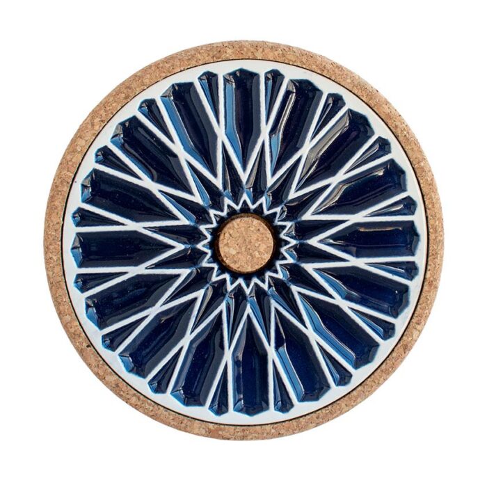 ALICATOS Hotpot Stand Ø15 – Ceramic Hotpot Stand with Cork Base - Dark Blue