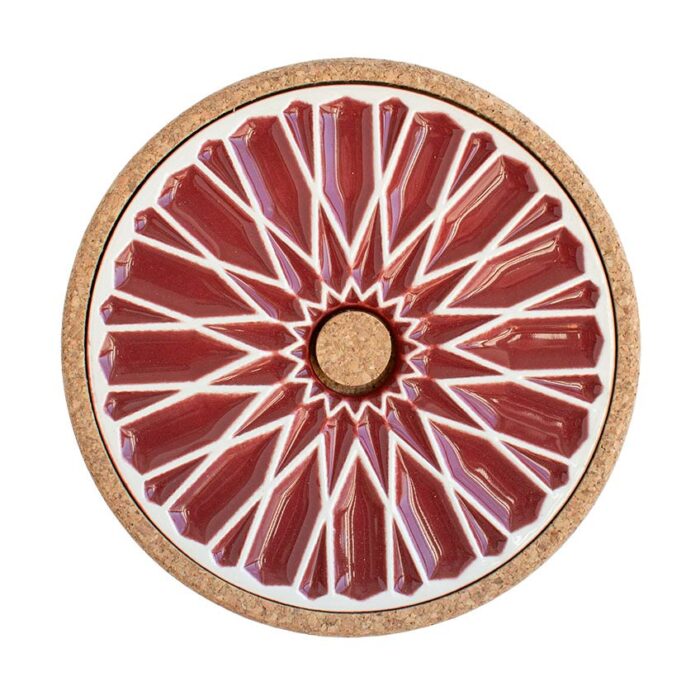 ALICATOS Hotpot Stand Ø15 – Ceramic Hotpot Stand with Cork Base - Alicatos Red