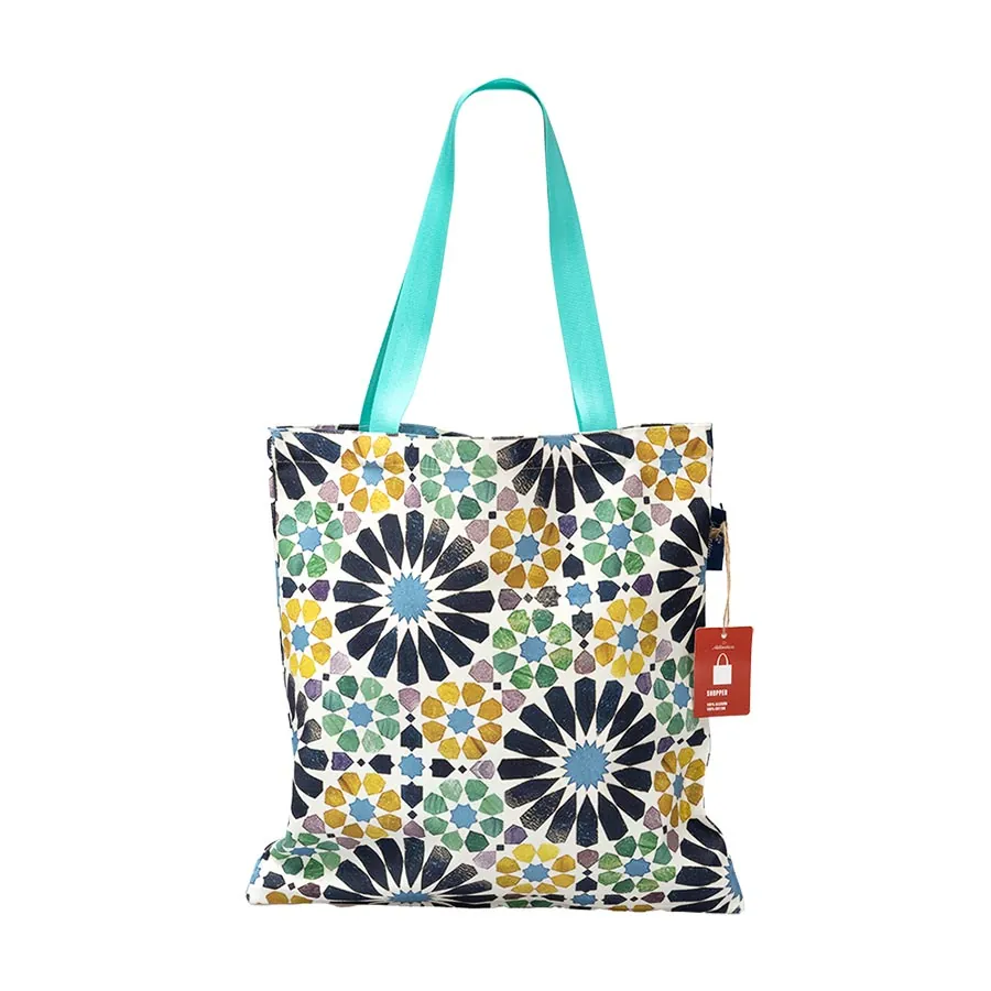 Bolsa Compras Algodón Azulejo ALICATOS 1 Bolsa compras algodón azulejo alicatos