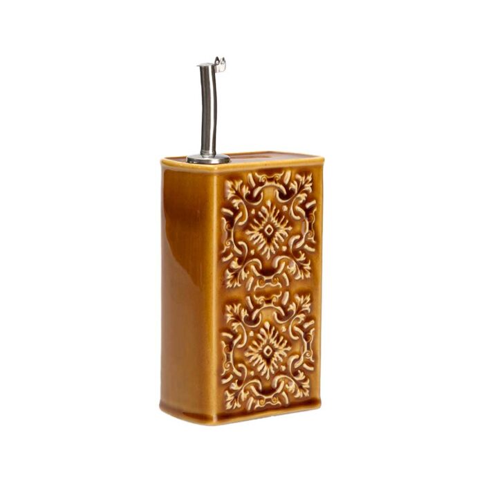 AZULEJO Olive Oil Dispenser – Modern Ceramic Olive Oil Dispenser - Ocre