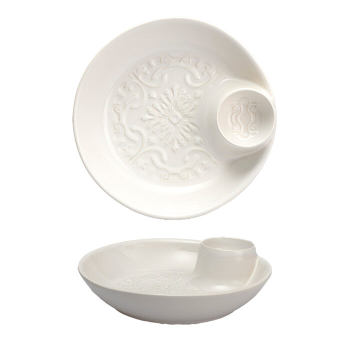 Plato Aperitivo Ø22,5 AZULEJO - Blanco