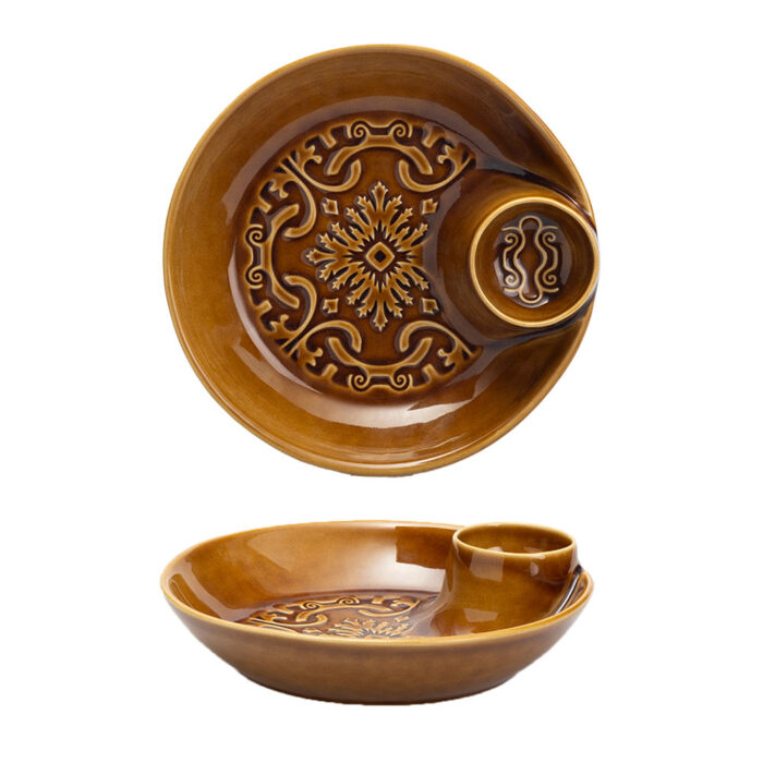 Plato Aperitivo Ø22,5 AZULEJO - Ocre